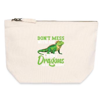  Reptile Hunter Equipment Iguana Slayer Lizard - Canvas Zip Pouch 12 x 13 cm - nature - Front