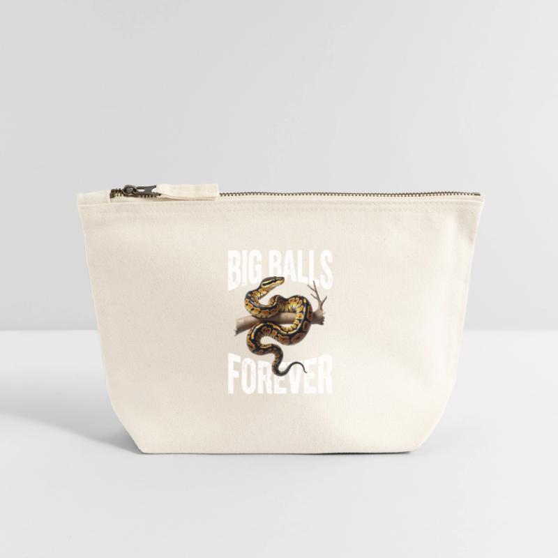 Python roi Serpents Amateurs de terrarium Python Pochette zippée en toile 12 x 13 cm