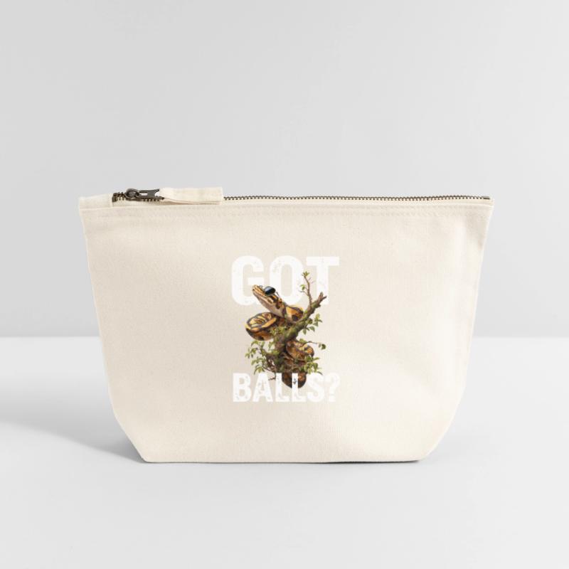 Python roi Serpents Amateurs de terrarium Python Pochette zippée en toile 12 x 13 cm