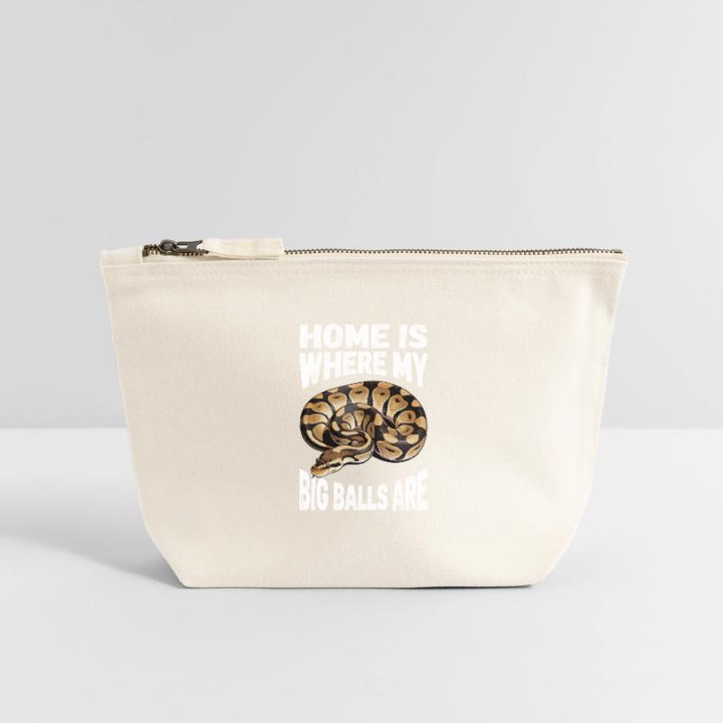 Python roi Serpents Amateurs de terrarium Python Pochette zippée en toile 12 x 13 cm