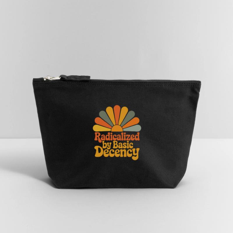 Radicalized by Basic Decency Canvas Zip Pouch 12 x 13 cm