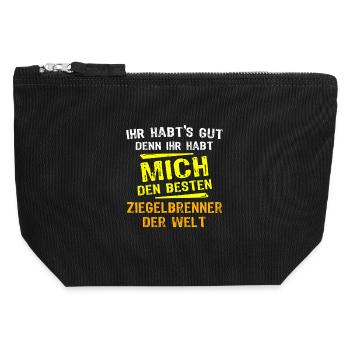 Brick Burner Gift - Canvas Zip Pouch 12 x 13 cm - black - Front