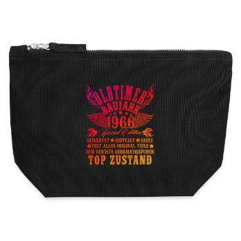 60th Birthday 60 Years Decoration 1965 Gift Funny - Canvas Zip Pouch 12 x 13 cm - black - Front