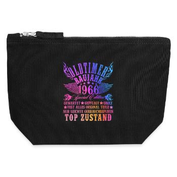 60th Birthday 60 Years Decoration 1965 Gift Funny - Canvas Zip Pouch 12 x 13 cm - black - Front