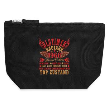 60th Birthday 60 Years Decoration 1965 Gift Funny - Canvas Zip Pouch 12 x 13 cm - black - Front