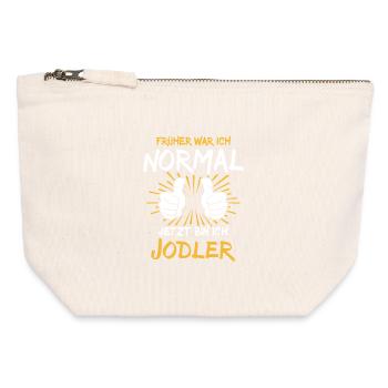 Yodel disant - Pochette zippée en toile 12 x 13 cm - blanc naturel - Devant