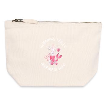 L’humanisation a échoué – Sirène qui dit maintenant - Pochette zippée en toile 12 x 13 cm - blanc naturel - Devant