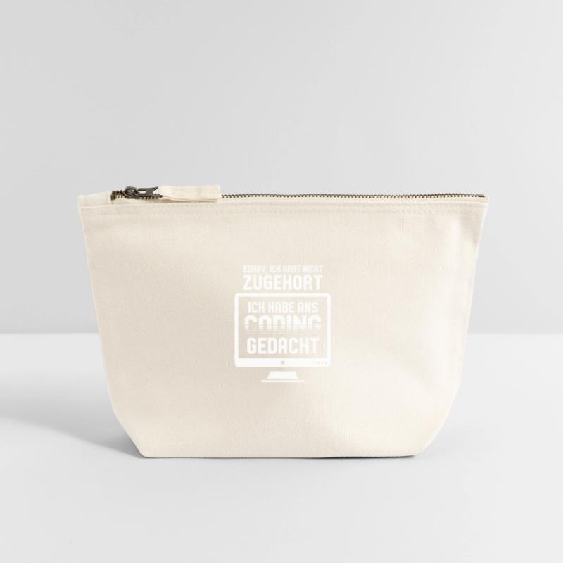 Coder la pensée au lieu d’écouter Pochette zippée en toile 12 x 13 cm