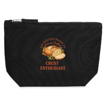 Sourdough Bread Baking Sourdough Starter Crust - Canvas Reißverschluss-Täschchen (12 x 13 cm) - Schwarz - Vorne