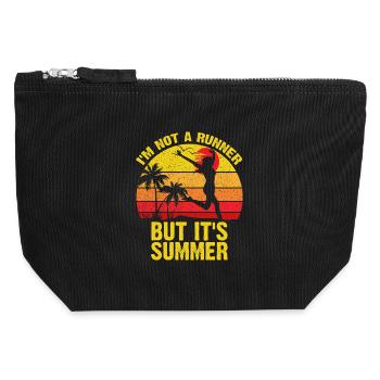 Sunset Sprint Not a Runner - Canvas Zip Pouch 12 x 13 cm - black - Front