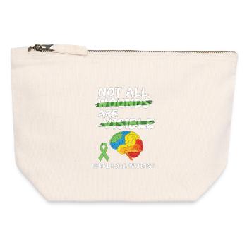 Not All Wounds Are Visible – Mental Health - Canvas Zip Pouch 12 x 13 cm - nature - Front