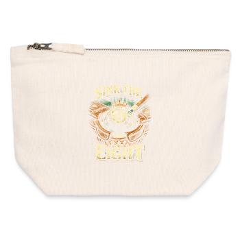 8-Ball Billiards Sink The Eight - Canvas Zip Pouch 12 x 13 cm - nature - Front