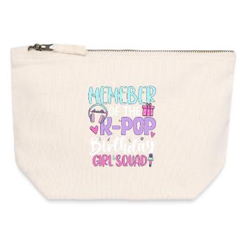 Member Of The K Pop Birthday Girl - Canvas Reißverschluss-Täschchen (12 x 13 cm) - Naturweiß - Vorne