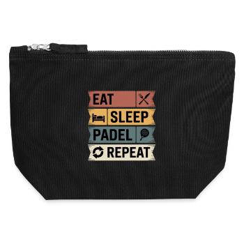 Paddel tennis  - Canvas Reißverschluss-Täschchen (12 x 13 cm) - Schwarz - Vorne
