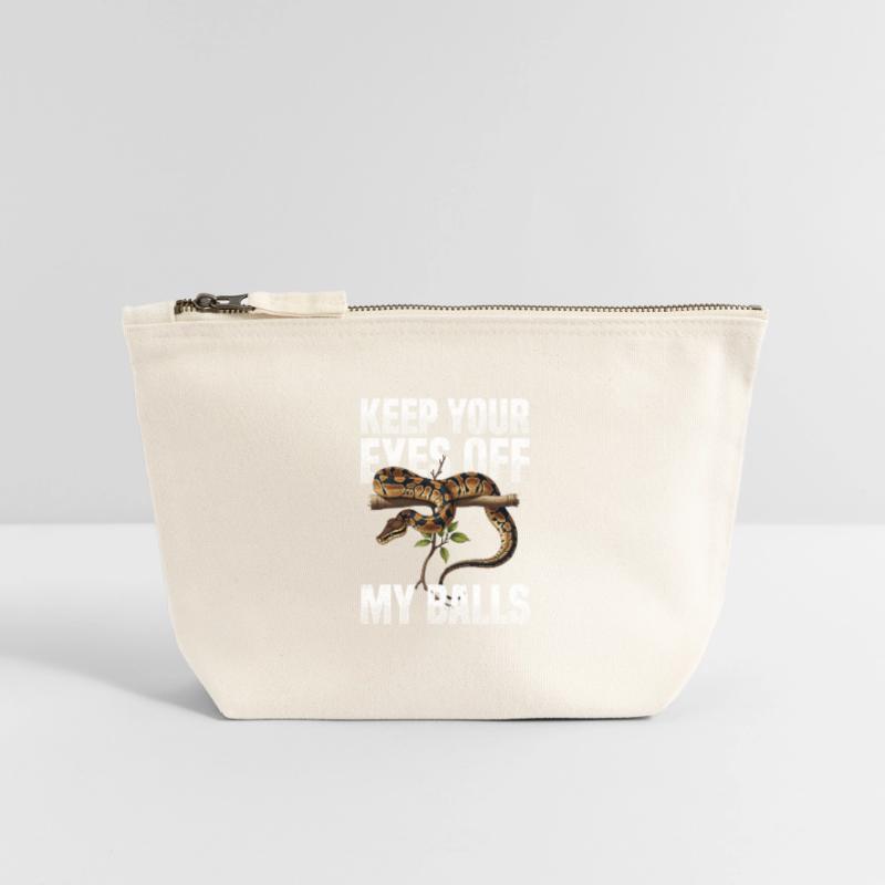 King Python Snakes Lover Terrarium Python Canvas Zip Pouch 12 x 13 cm