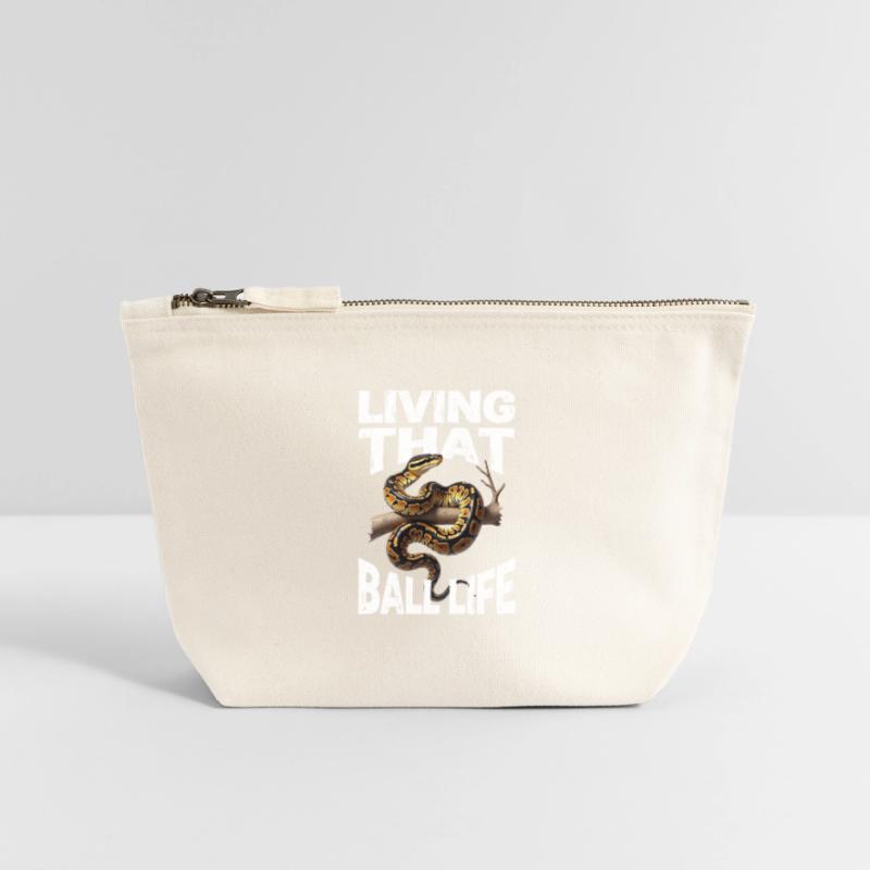 Python roi Serpents Amateurs de terrarium Python Pochette zippée en toile 12 x 13 cm