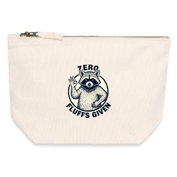 Null Fluffs Gegeben Waschbär Logo - Canvas Reißverschluss-Täschchen (12 x 13 cm) - Naturweiß - Vorne
