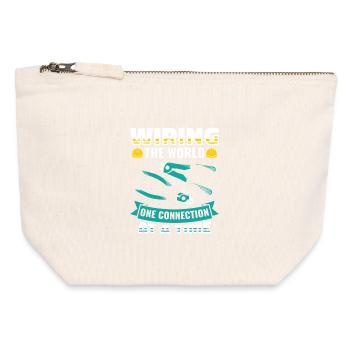 Electrician, Electronics Technician, Electrician - Canvas Zip Pouch 12 x 13 cm - nature - Front