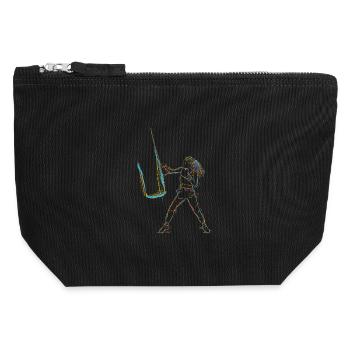 Boxer Drawing - Canvas Zip Pouch 12 x 13 cm - black - Front