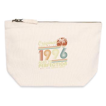 Original 1996 Vintage Retro Geburtstag Geschenk - Canvas Zip Pouch 12 x 13 cm - nature - Front
