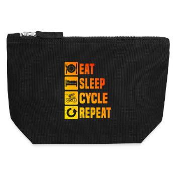 Gift idea for a road bike with road bike - Canvas Zip Pouch 12 x 13 cm - black - Front