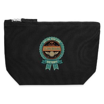 Tableau d’affichage du joueur drôle de pickleball - Pochette zippée en toile 12 x 13 cm - noir - Devant