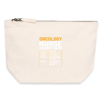 Cancer de l’enfant Survivant du cancer Le cancer pue - Pochette zippée en toile 12 x 13 cm - blanc naturel - Devant