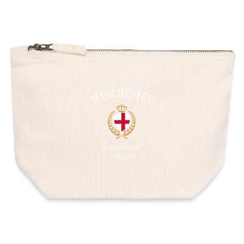 Manchester England Coat of Arms Crown – Travel Souvenir - Canvas Zip Pouch 12 x 13 cm - nature - Front