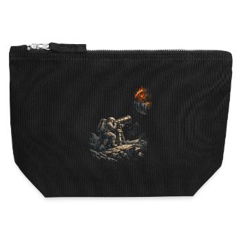 Astronomie Astronom - Canvas Reißverschluss-Täschchen (12 x 13 cm) - Schwarz - Vorne