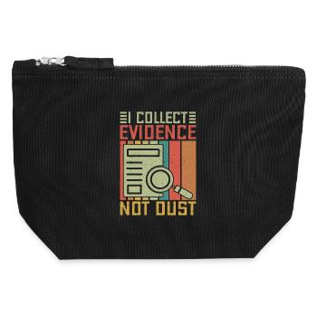 Forensic Science Major Collect Evidence Not Dust - Canvas Zip Pouch 12 x 13 cm - black - Front