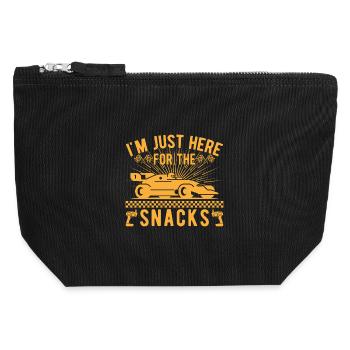 Slot Cars & Snacks Slot Car Racing Racetrack Gift - Canvas Reißverschluss-Täschchen (12 x 13 cm) - Schwarz - Vorne