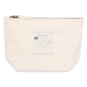 Computer Whisperer Motherboard Hardware PC - Canvas Zip Pouch 12 x 13 cm - nature - Front