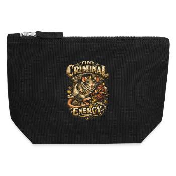 Color Rat Fancy Rat House Rat Tiny Criminal Energy - Canvas Zip Pouch 12 x 13 cm - black - Front