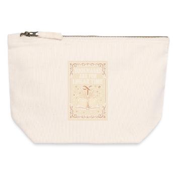 Signets temporels linéaires | Livre de science-fiction - Pochette zippée en toile 12 x 13 cm - blanc naturel - Devant