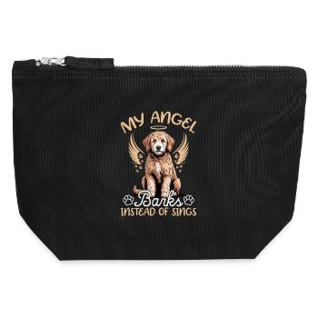 Goldendoodle Dog Breed - Canvas Zip Pouch 12 x 13 cm - black - Front