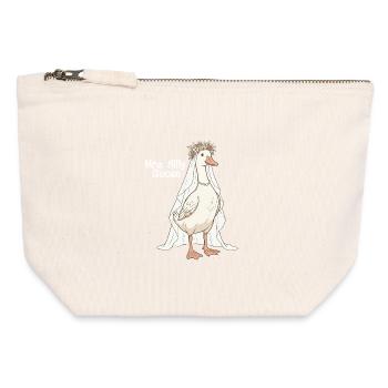 Mrs Silly Goose Funny Wedding Couple Humor - Canvas Zip Pouch 12 x 13 cm - nature - Front