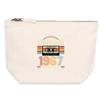 59. Geburtstag Geschenk Mann Kassette Best of 1967 - Canvas Reißverschluss-Täschchen (12 x 13 cm) - Naturweiß - Vorne