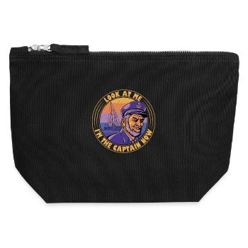 Regarde-moi, je suis le capitaine maintenant Sailor Sail Crew - Pochette zippée en toile 12 x 13 cm - noir - Devant