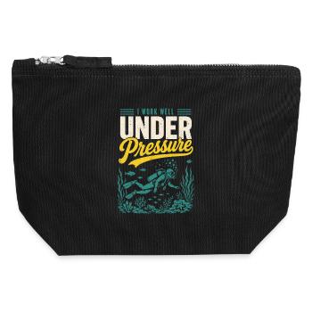 Chemise de plongeur sous pression - Pochette zippée en toile 12 x 13 cm - noir - Devant