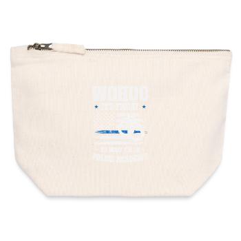 Police Academy Graduate Policewoman Police School - Canvas Zip Pouch 12 x 13 cm - nature - Front