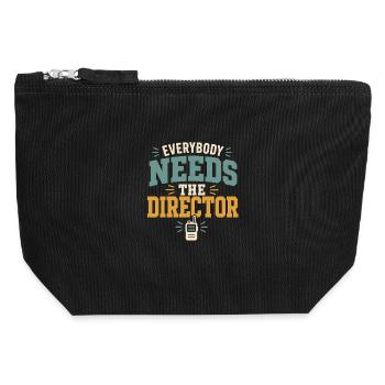 Head of the daycare center, head of the preschool - Canvas Zip Pouch 12 x 13 cm - black - Front