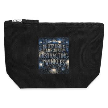Celestial Constellation Astrology Gift - Canvas Reißverschluss-Täschchen (12 x 13 cm) - Schwarz - Vorne