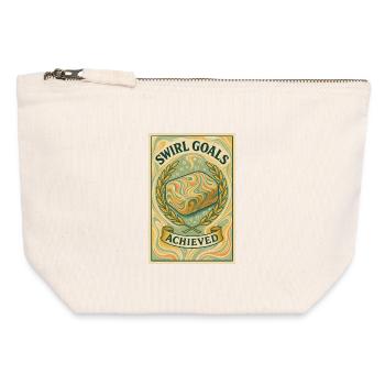 Swirl goals achieved | Soapmaking - Canvas Zip Pouch 12 x 13 cm - nature - Front