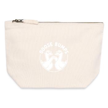 Duo Canard Chair de Poule - Pochette zippée en toile 12 x 13 cm - blanc naturel - Devant