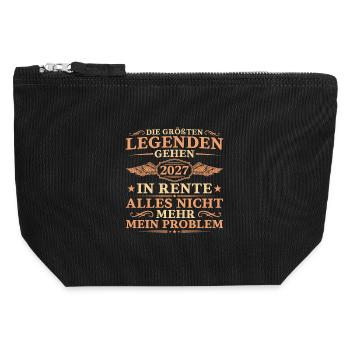 Ruhestand Größte Legenden gehen 2027 in Rente - Canvas Reißverschluss-Täschchen (12 x 13 cm) - Schwarz - Vorne