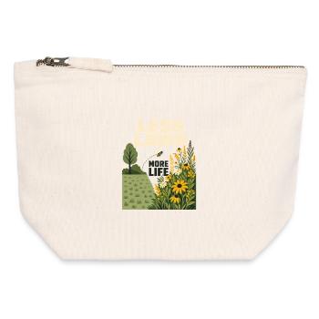 Less Lawn More Life Native Pollinator Garden - Canvas Zip Pouch 12 x 13 cm - nature - Front