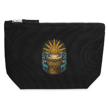 Belize Belizische Wurzel - Canvas Reißverschluss-Täschchen (12 x 13 cm) - Schwarz - Vorne