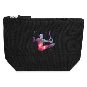 Gymnastics Gymnastics Ring Gymnastics Space Gymnastics - Canvas Zip Pouch 12 x 13 cm - black - Front