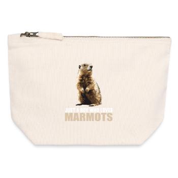 Marmots Groundhog - Canvas Zip Pouch 12 x 13 cm - nature - Front
