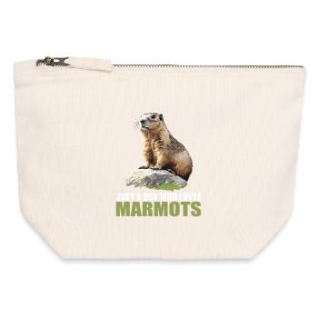 Marmots Groundhog - Canvas Zip Pouch 12 x 13 cm - nature - Front